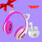 PACK MINI TECH - PARA NIÑAS Y ADOLESCENTES - CAT HEADPHONE + AURICULARES BLUETOOTH