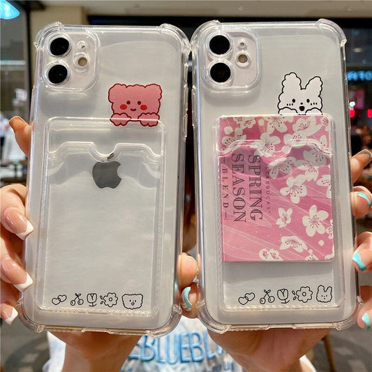 Case para iPhone Diseño Kawaii - Korean Style - con tarjetero