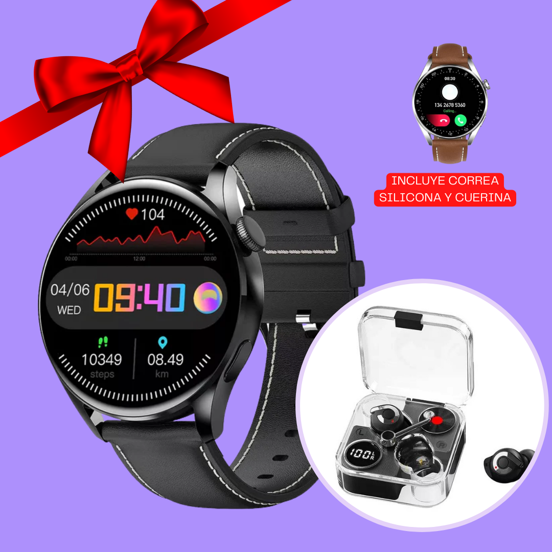 PACK SMART STYLE - Smartwatch Wear 3 PRO + New Transparent Buds