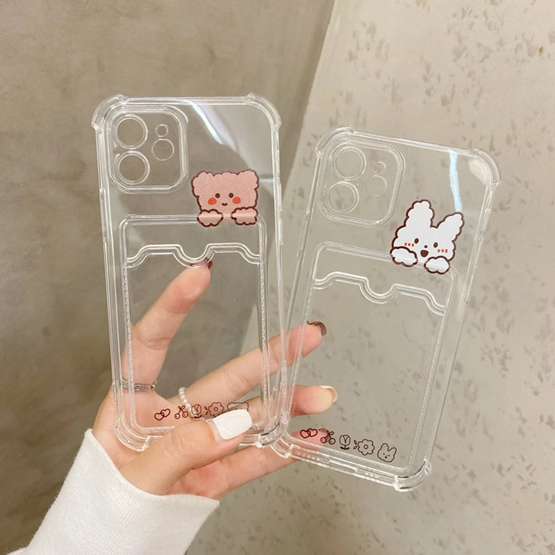 Case para iPhone Diseño Kawaii - Korean Style - con tarjetero